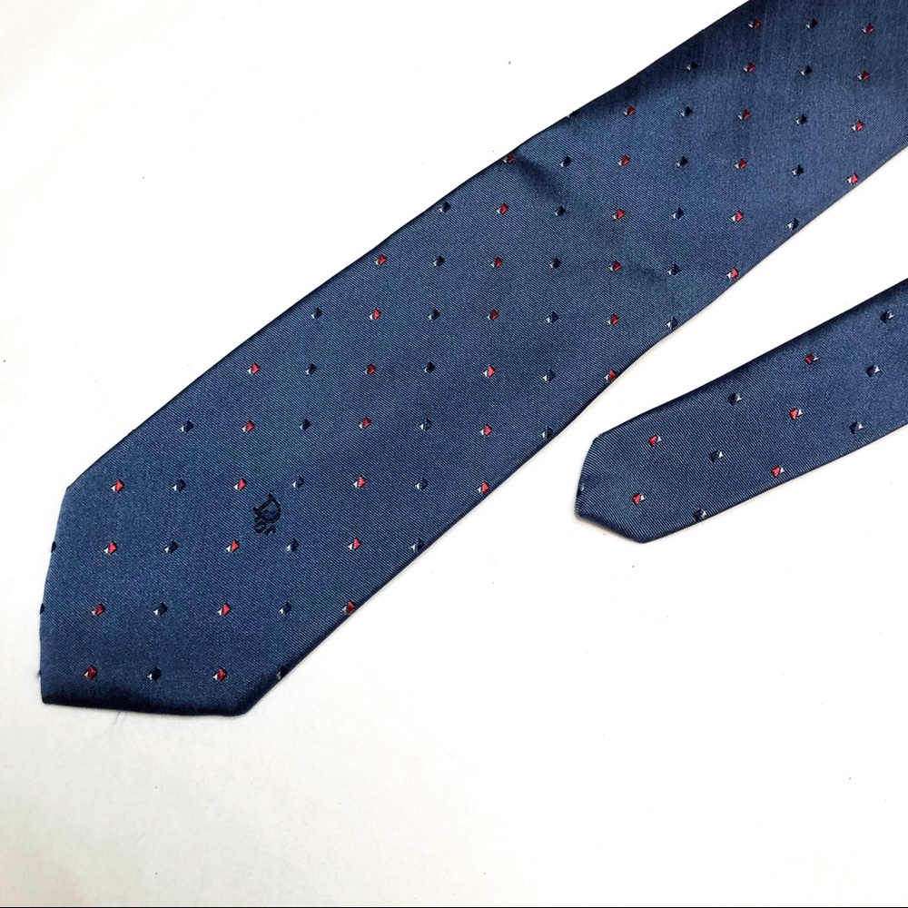 Christian Dior Blue Logo Men’s Office Tie